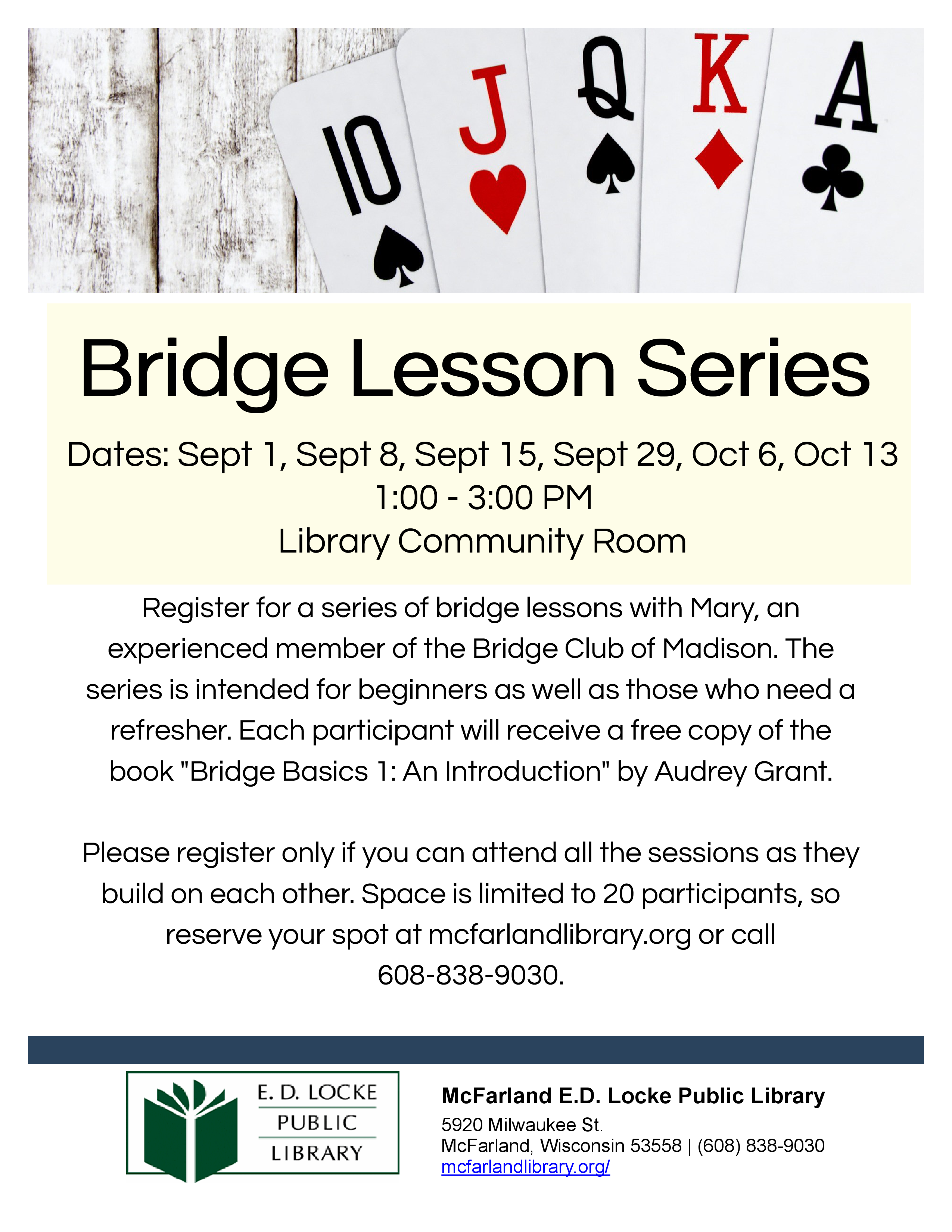 Bridge Lessons E.D. Locke Public Library